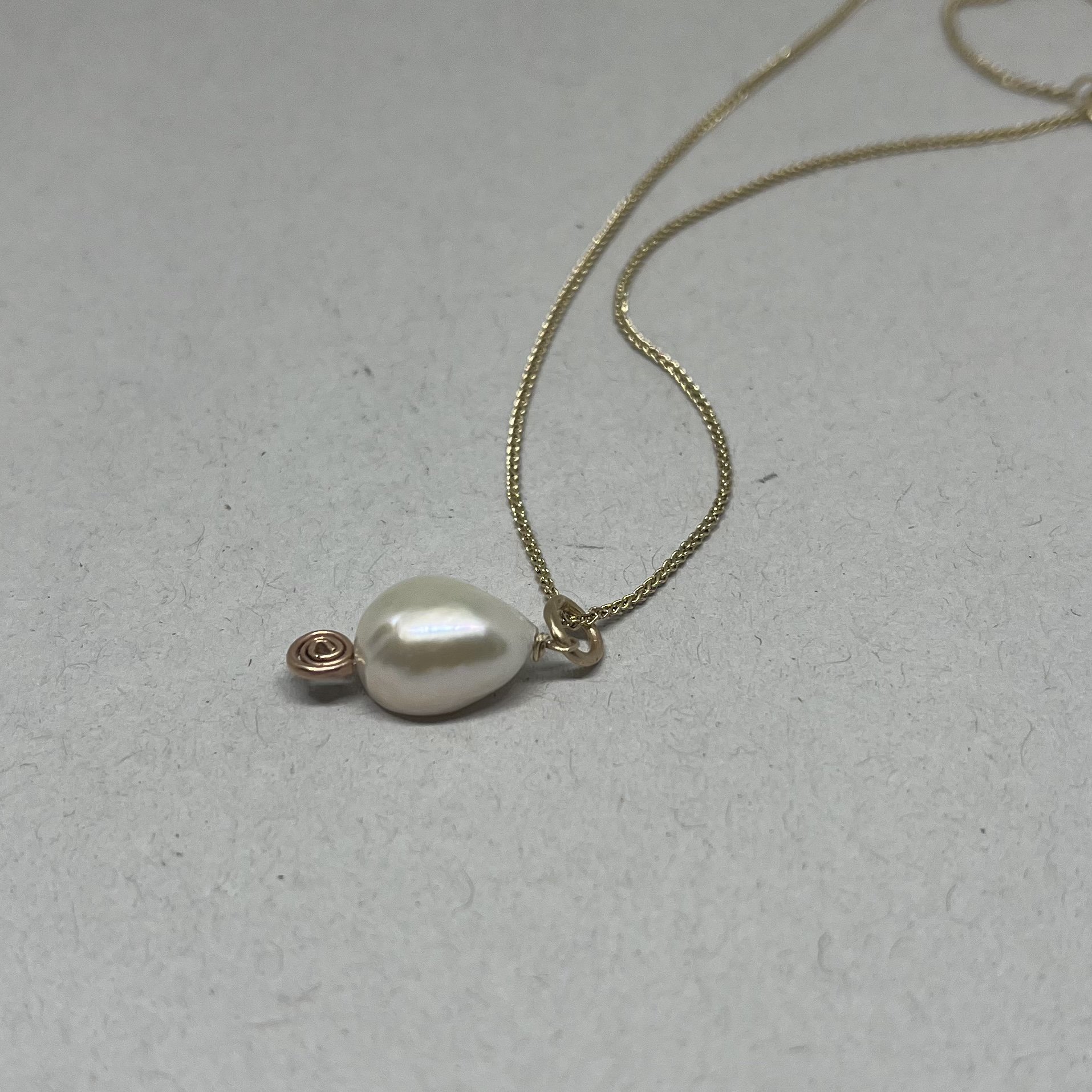 Baroque Pearl And Spiral Necklace