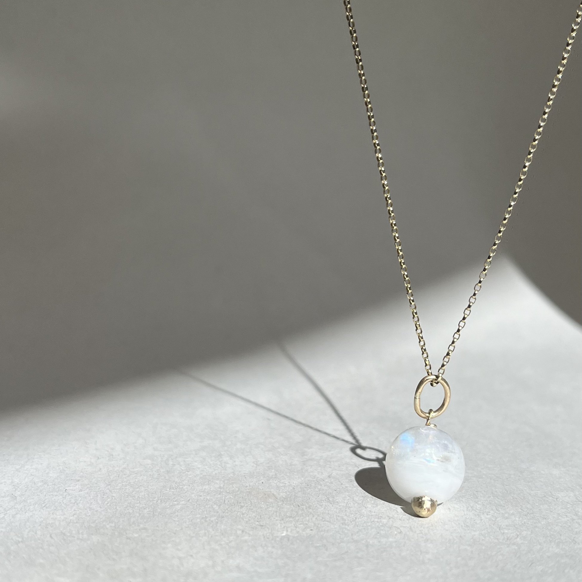 Round Moonstone Necklace