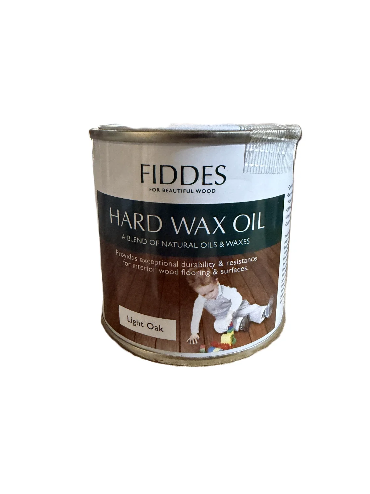 Fiddes Hard Wax Oil Light Oak 250ml - Interior Wood Floor & Surface (Dented Tin)
