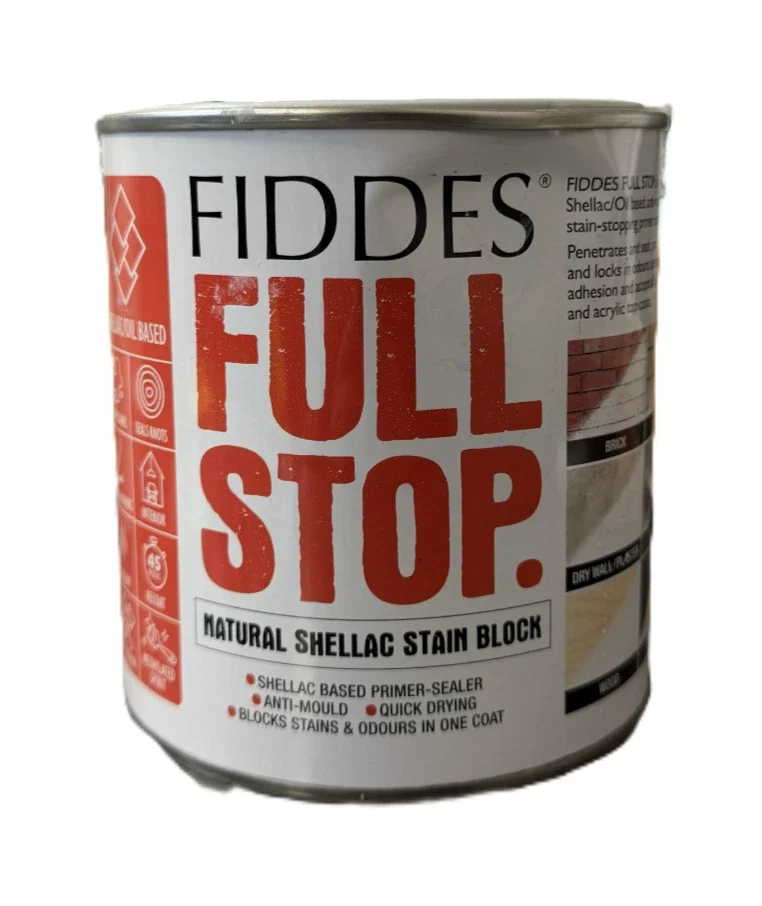 Fiddes Full Stop Natural Shellac Stain Block 1L