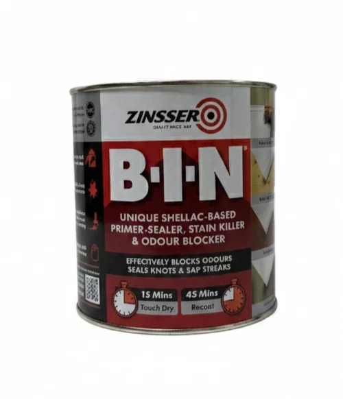 Zinsser B-I-N Primer Sealer 1L - Shellac Based Stain Killer & Odour Blocker