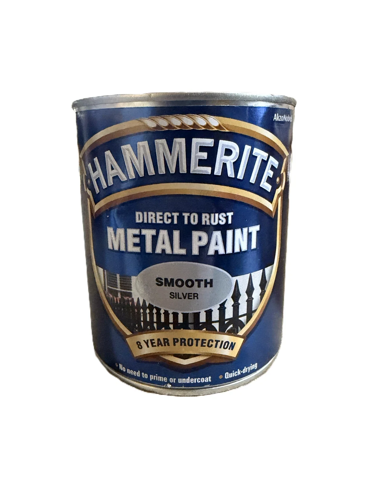Hammerite Direct to Rust Metal Paint - Smooth Silver - 750ml Tin (Dented)