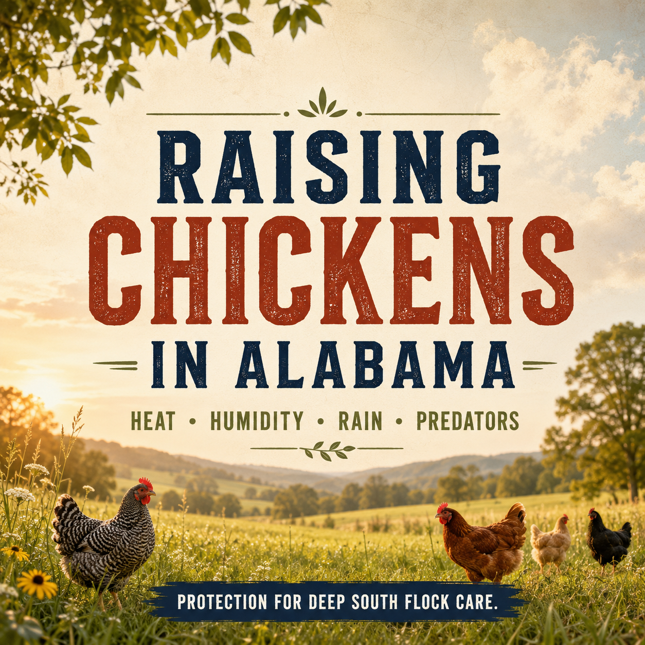 Raising Chickens in Alabama: Heat, Humidity, Predators, and Southern Weather