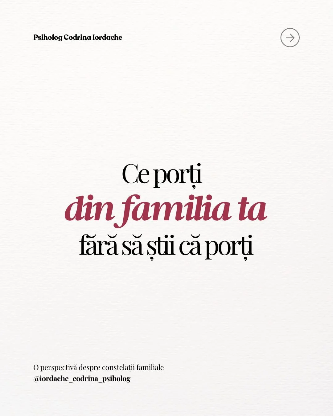Traume transgeneraționale și dinamici familiale explorate prin psihoterapie și constelații familiale