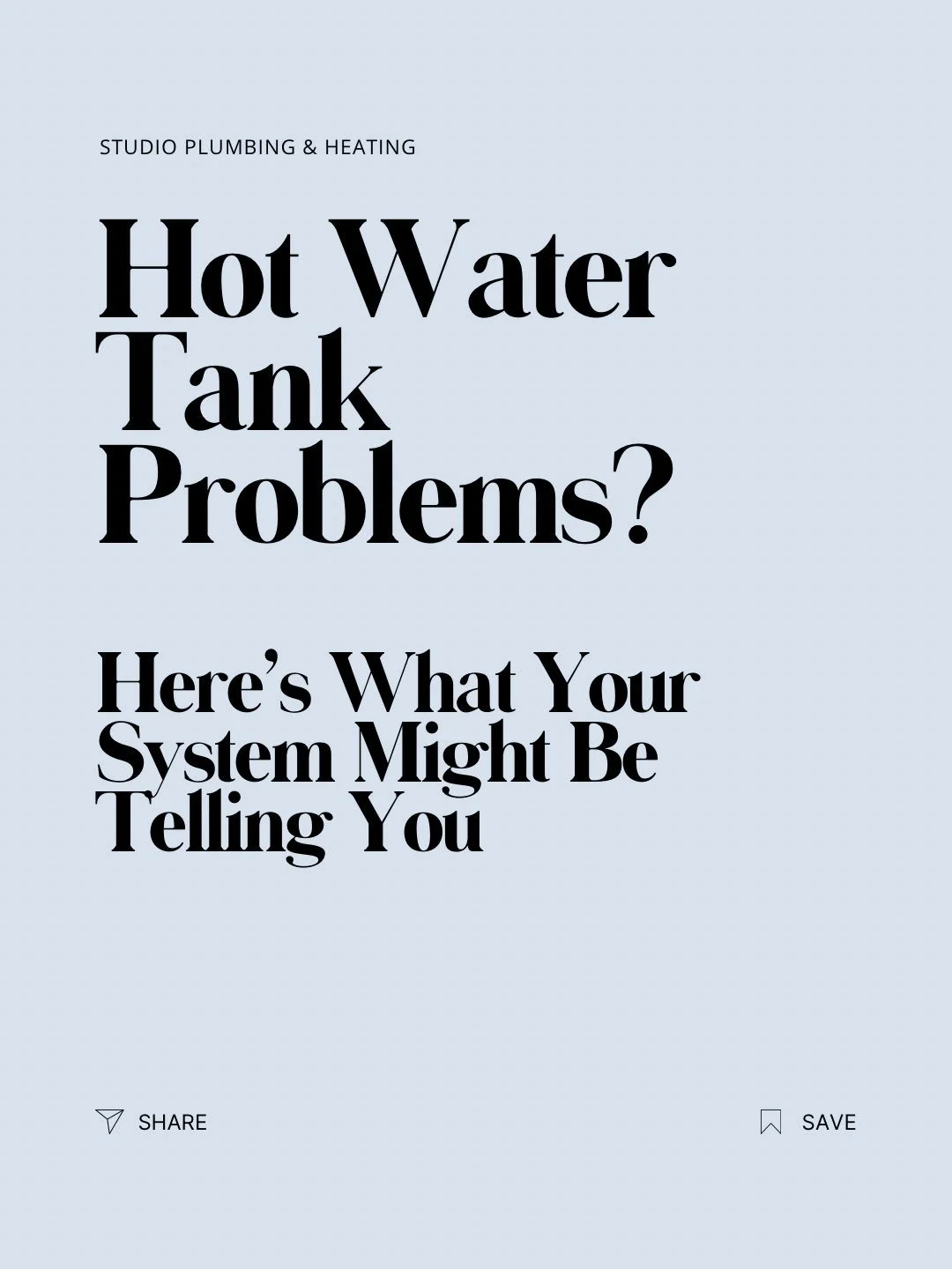 No hot water? We feel your pain 😅

There&rsquo;s nothing worse than stepping into a shower and getting hit with cold water! If your hot water tank has been acting up, making weird noises, or just not keeping up like it used to, it might be time to g