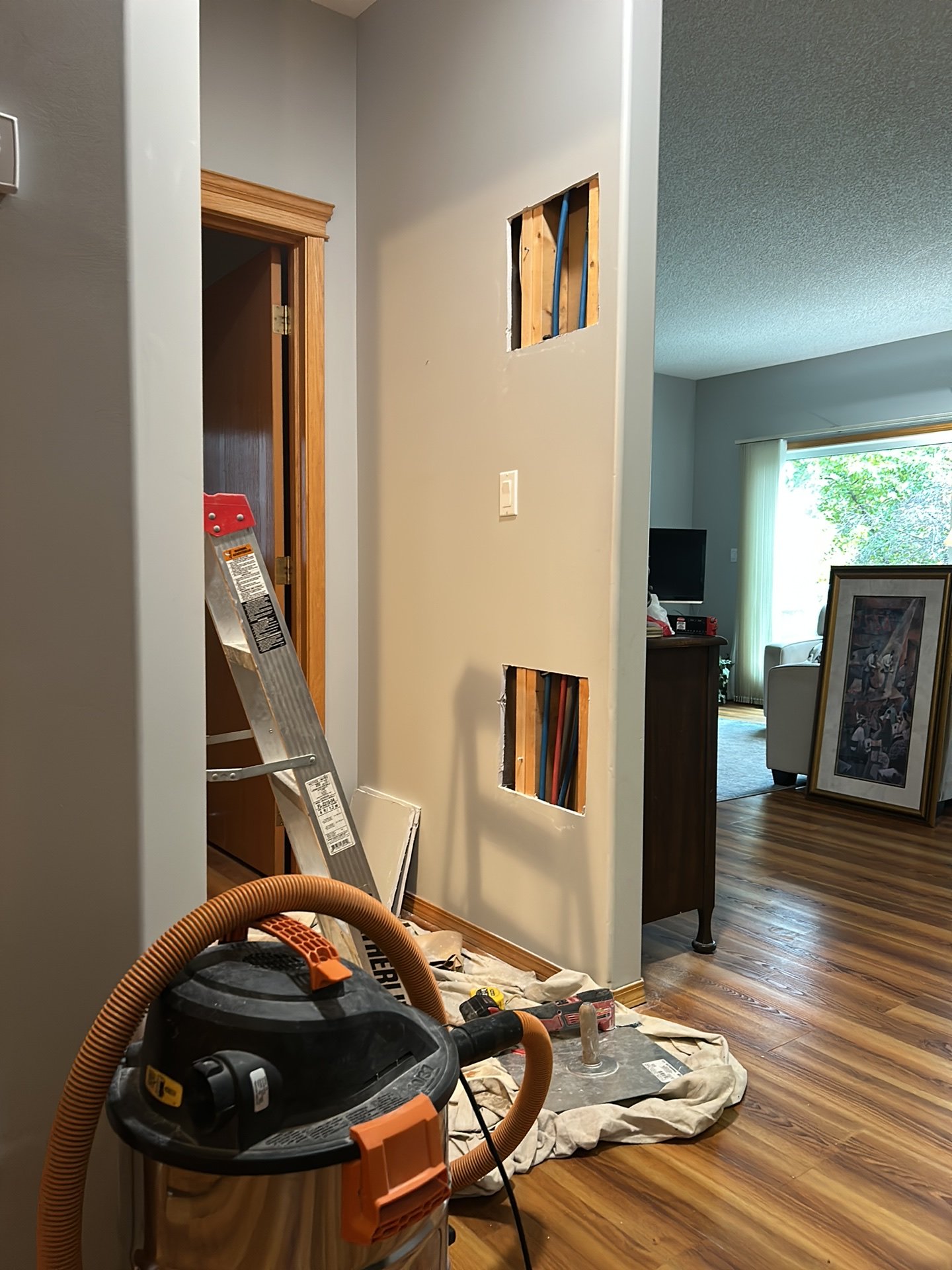 polyb replacement in progress Sherwood Park.jpg