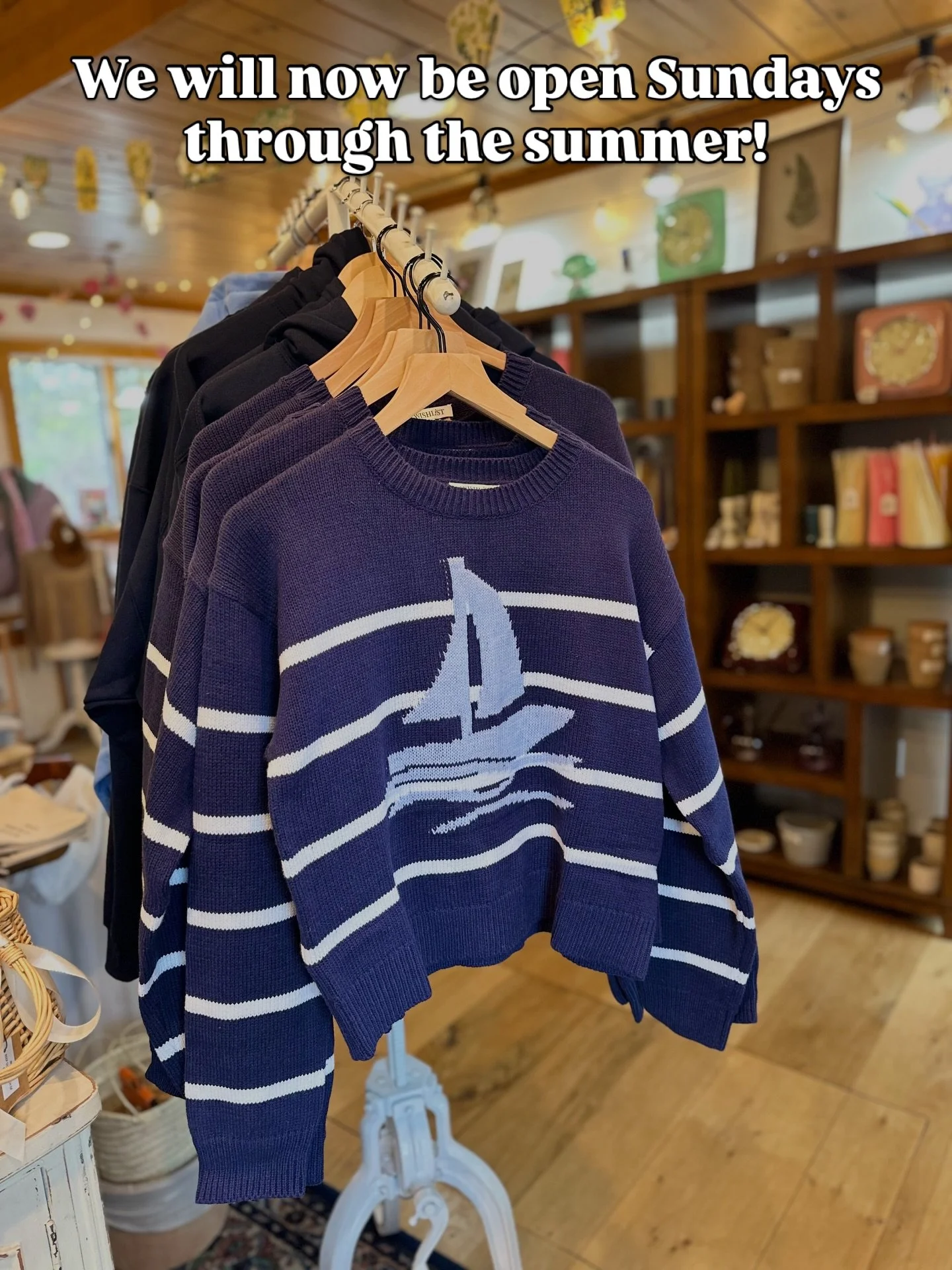 Now open Sundays 11-4! #charlestownribeach #shoplocal #shopsmall #southcountyri #rhodeisland