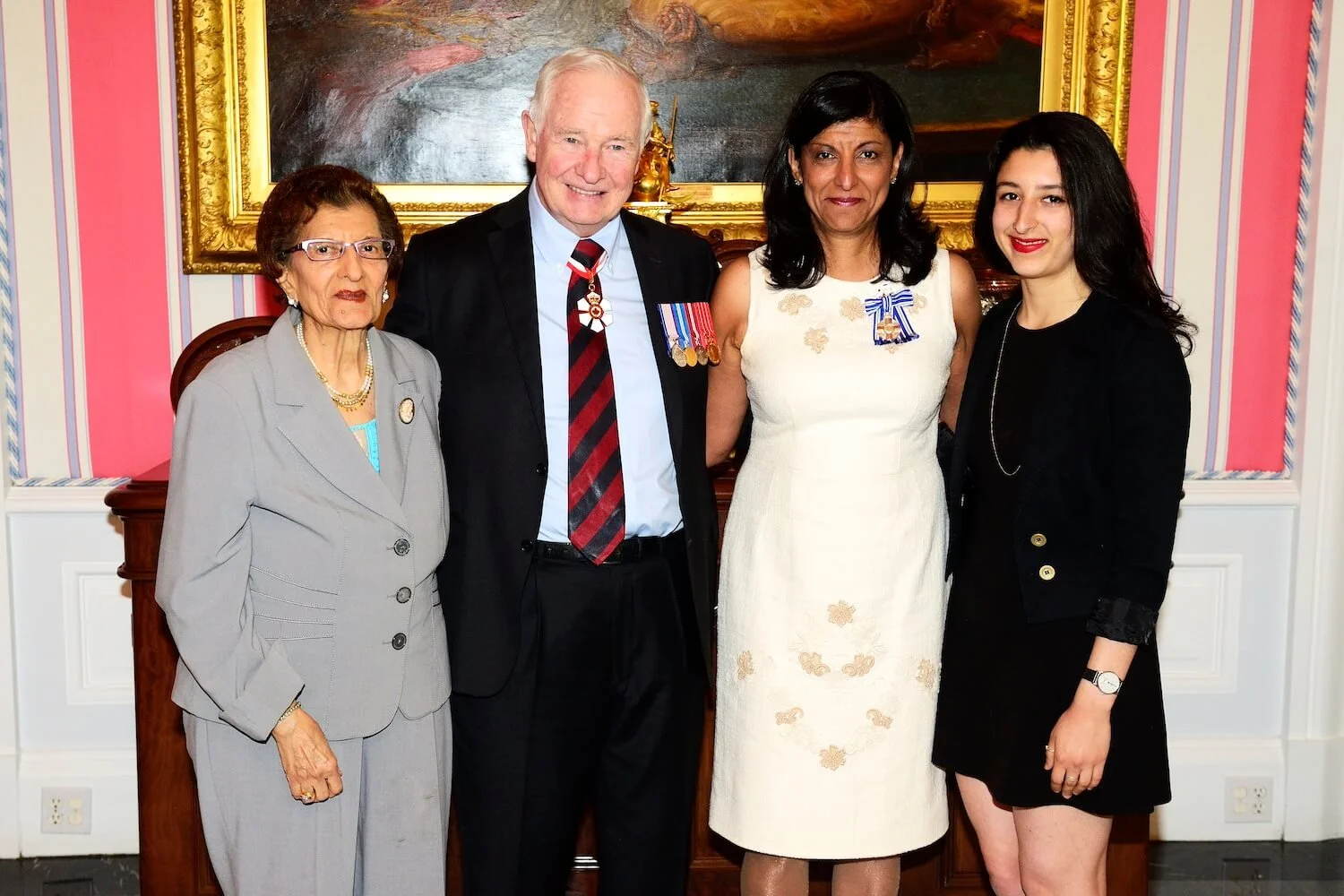 2016 - What an honour to receive Canada’s Meritorious Service Medal for contributions to workplace diversity and inclusion. Beloved Governor General David Johnson, who made my mum feel so special, along with my daughter.