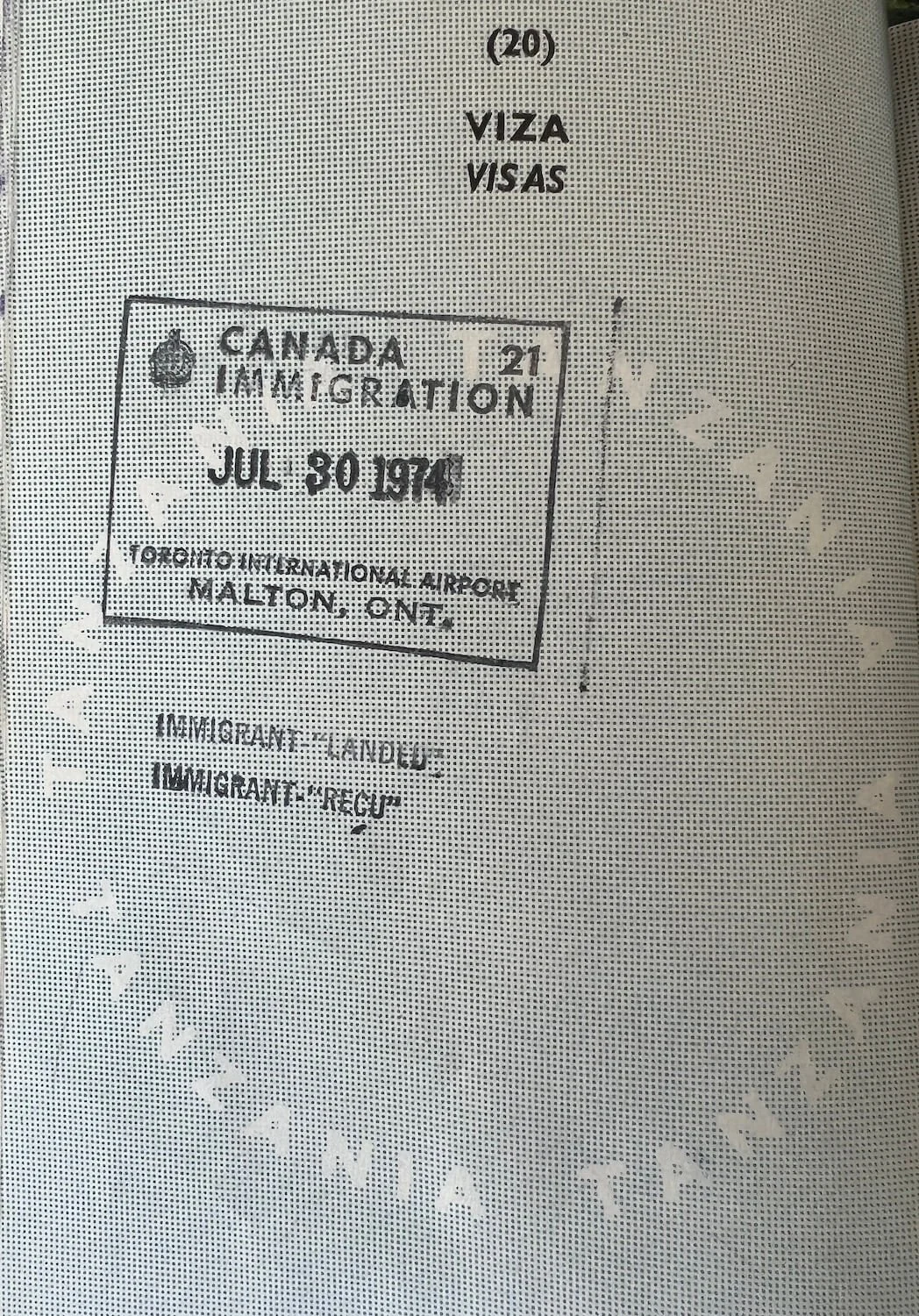 1974 - Immigrated to Vancouver, Canada, with my recently widowed mum and brother. Best country to live in!