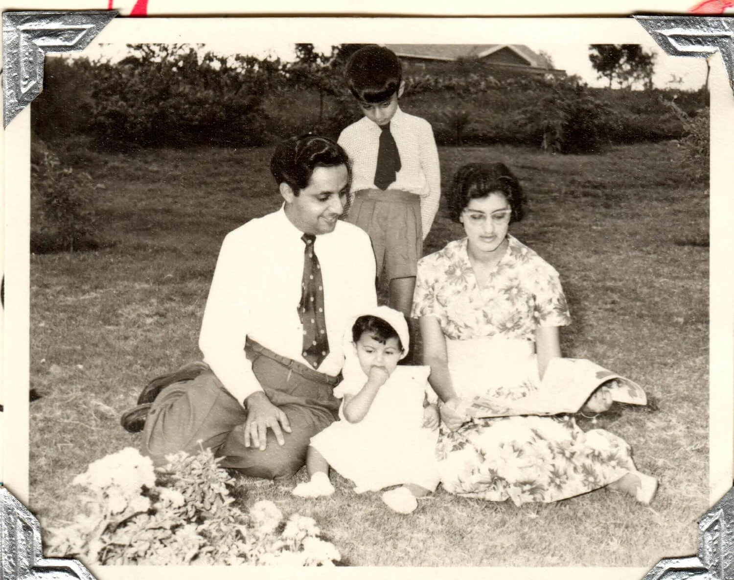 1960 - Born in Moshi, Tanzania, to Kassamali and Malek, my parents of Indian heritage. My doting brother Mahmoud behind me.