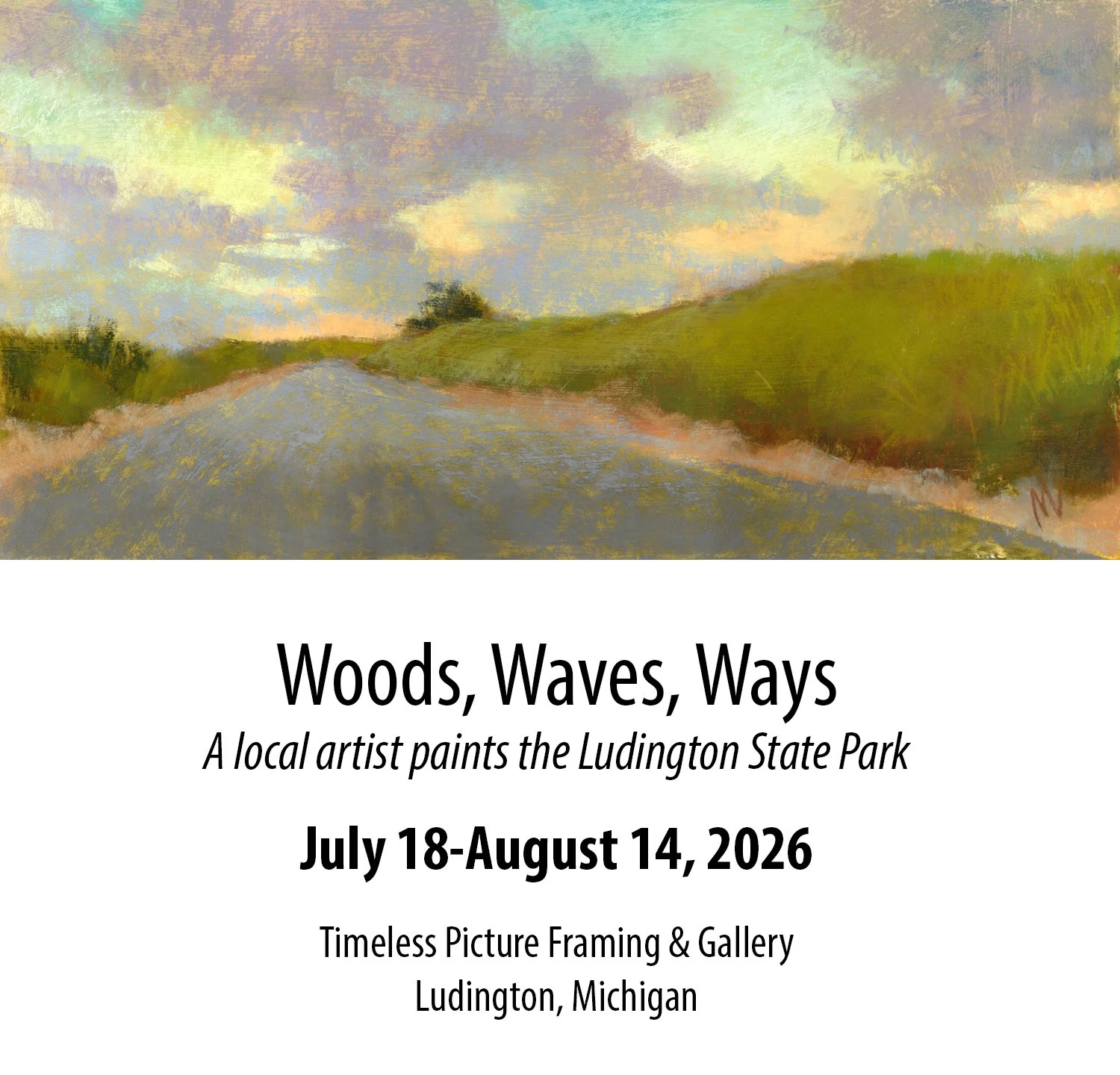 Woods, Waves, Ways art exhibit