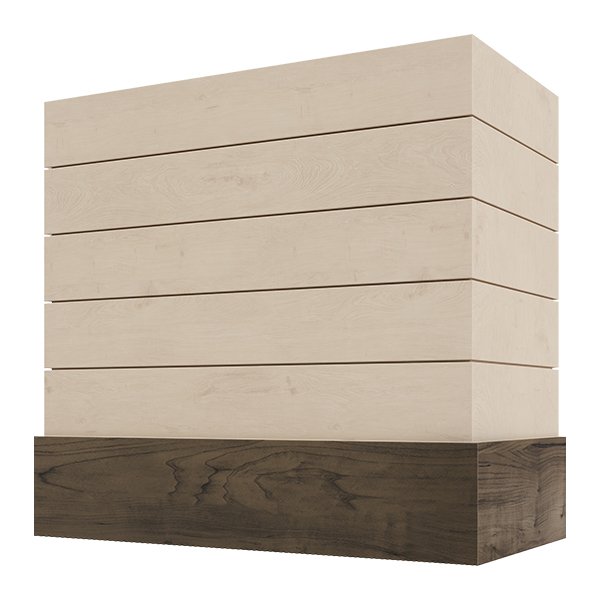 Shiplap with walnut band