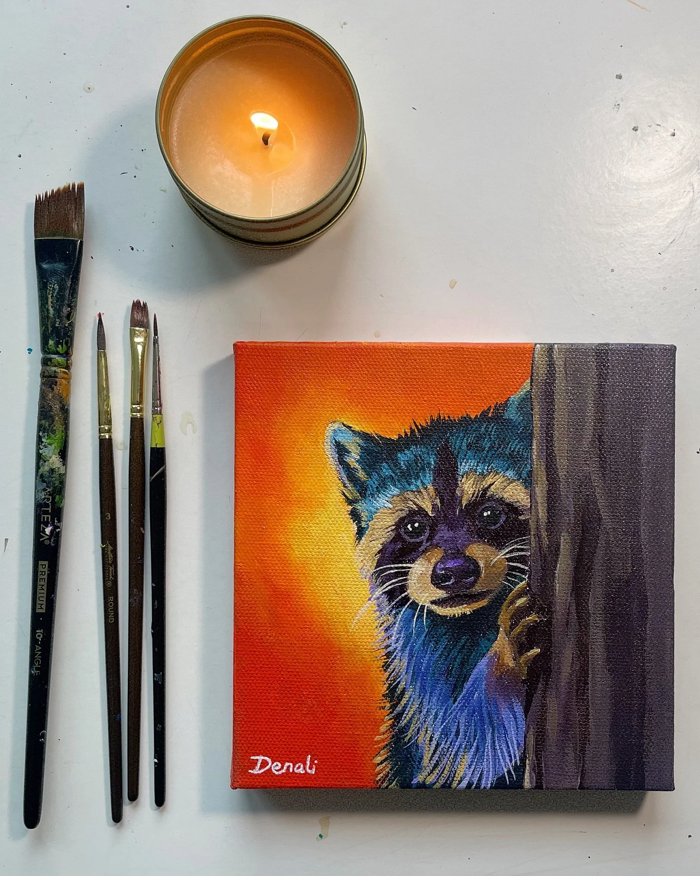 In need of the fall season 🍂🍂
“Raccoon and Fall Colors”, 6x6”, acrylics on canvas (SOLD OUT)
#acrylics #acrylicpainting #painting #raccoon #art #animalart
