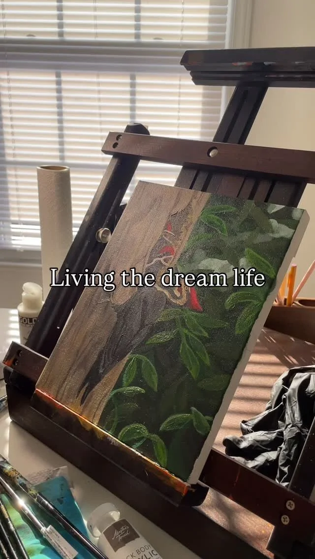 Scorching, muggy days are still bearable when you’re doing what you love.
#art #painting #animalart #acrylicpainting #acrylics