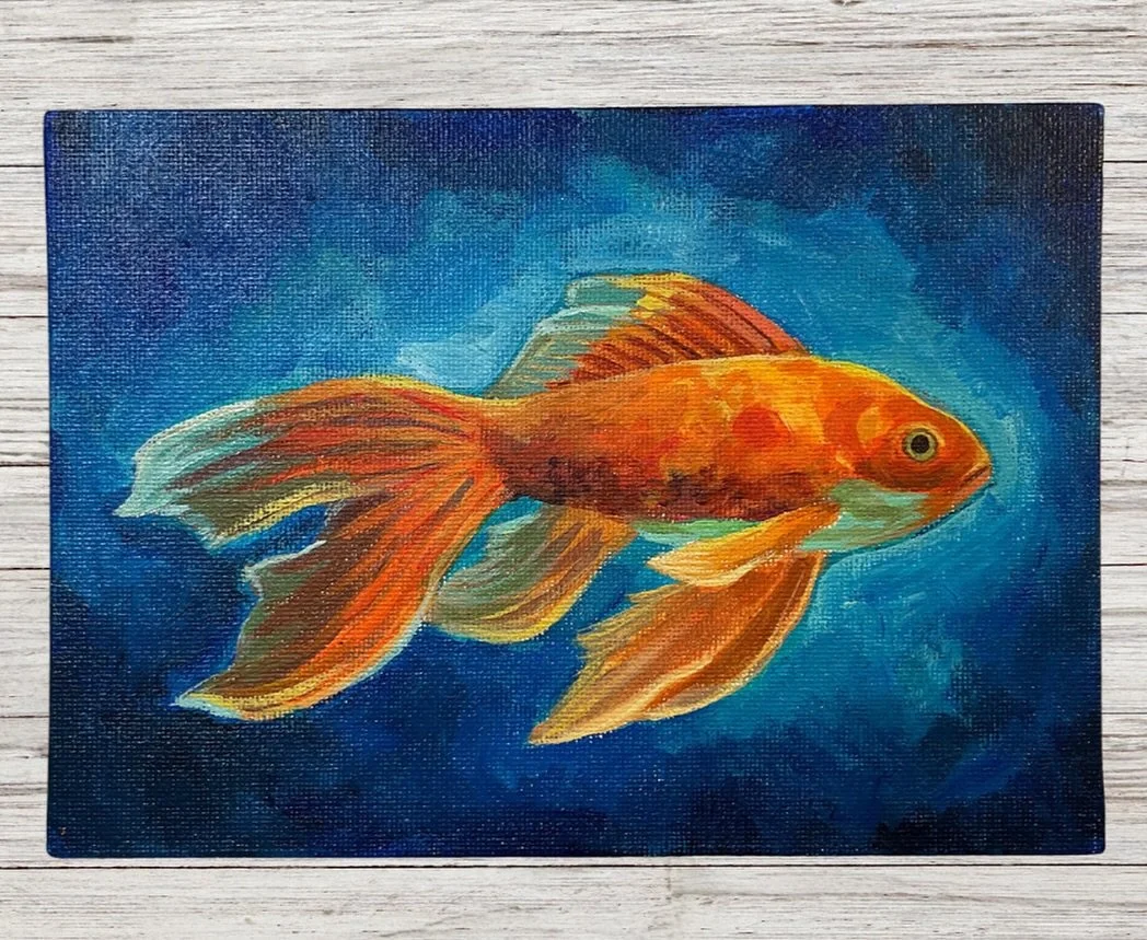 Goldfish, 5x7”, acrylics on canvas panel 🫧
#acrylics #acrylicpainting #painting #fish #fishpainting #goldfish #animalart #art