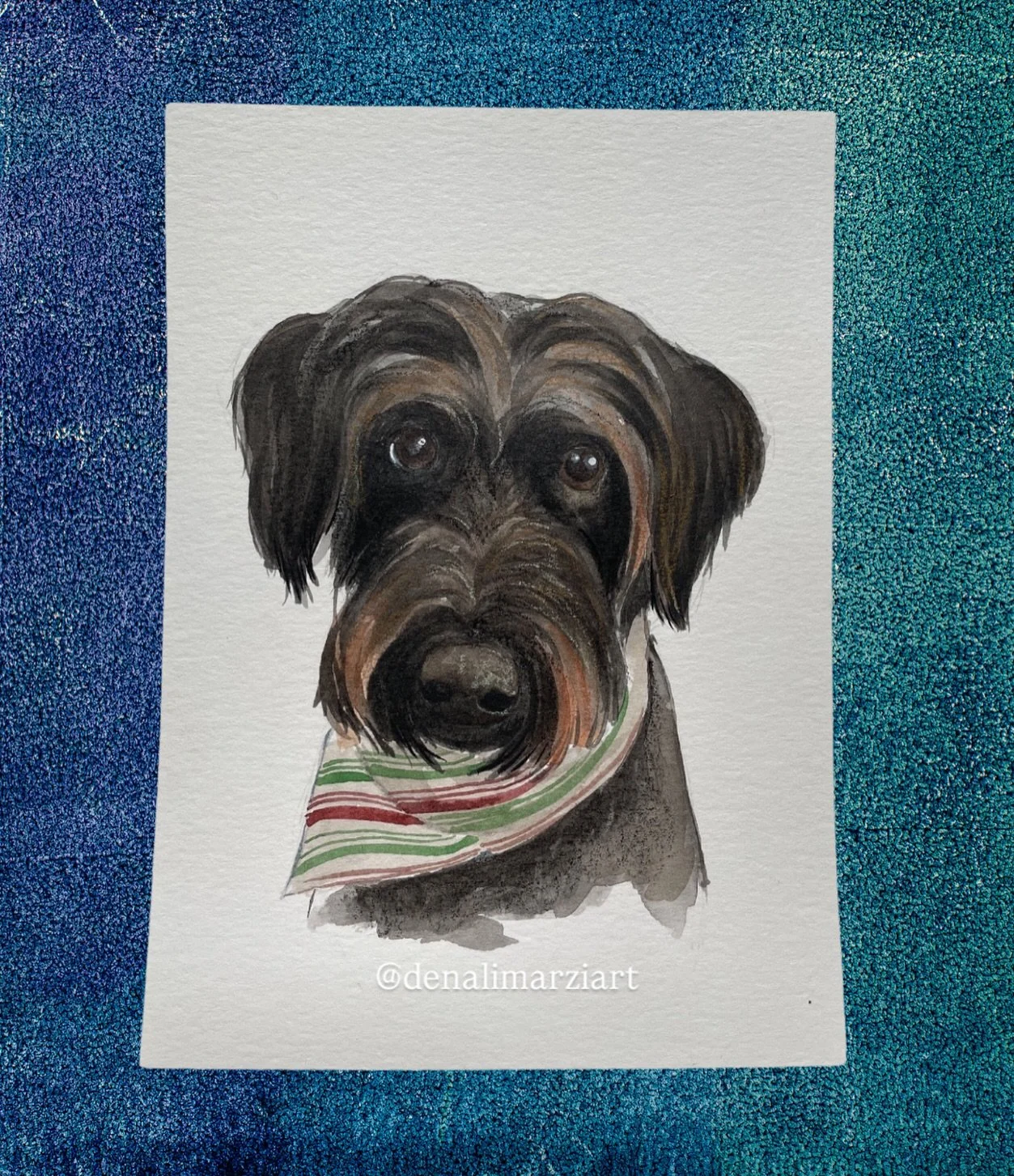 Say hello to Bubba 👋
Commissioned pet portrait, 5x7”, watercolors on paper
#art #painting #watercolorpainting #watercolors #dogportrait #petportrait
