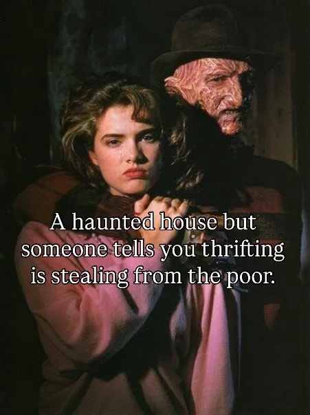 Forget ghosts and serial killers. THIS is what keeps vintage resellers up at night. 👻😂

And if you&rsquo;ve ever heard the sound of glass breaking in your backseat after a thrift trip, you deserve financial compensation.

Vintage lovers, thrifters,