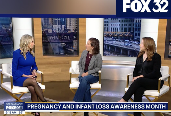 FOP Grant Recipient Kara Goldman and FOP Board Member Nikki Blank on Fox Chicago | Infant Loss Awareness Month