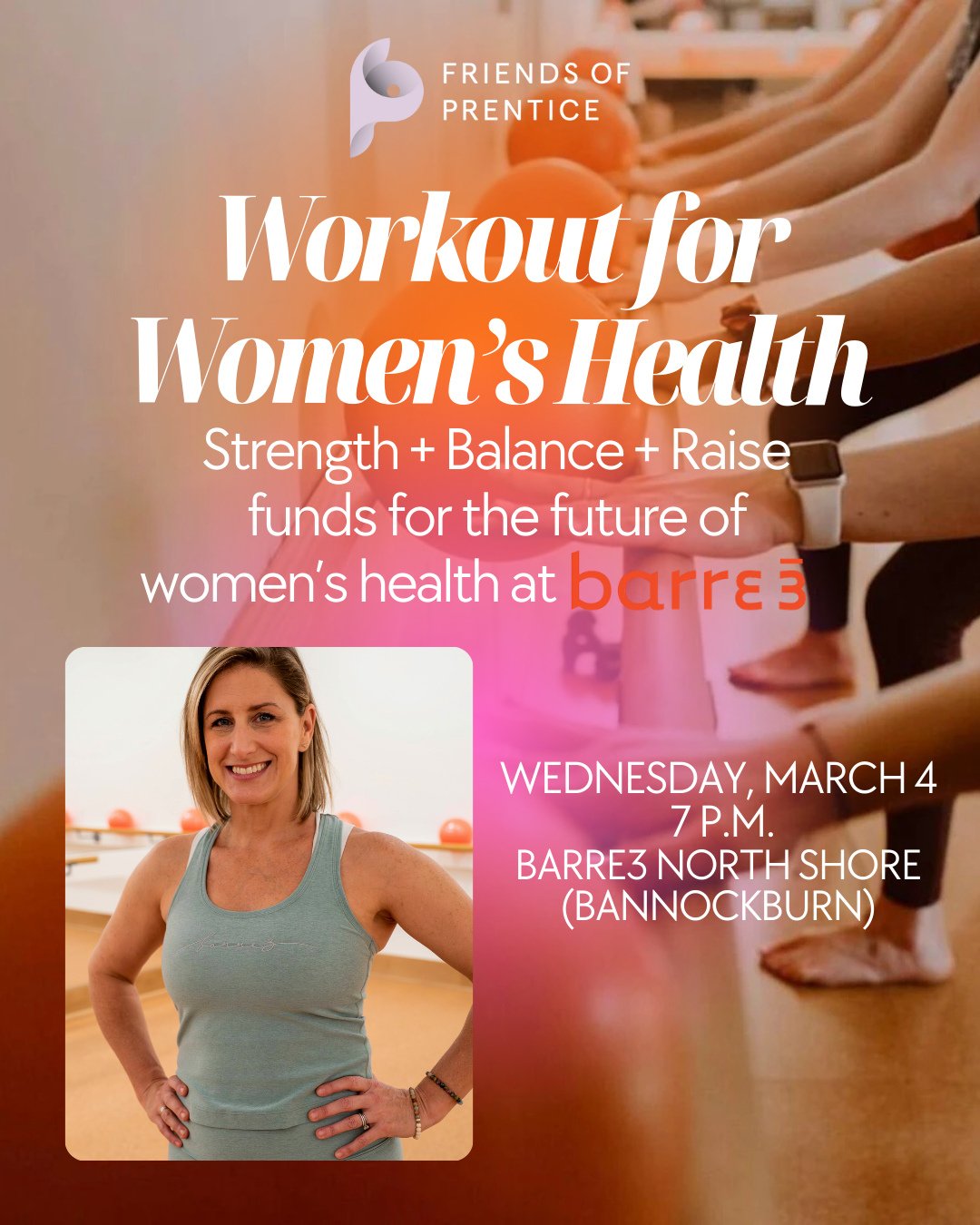 Let&rsquo;s pulse, power, and ignite impact for women&rsquo;s health! ✨🔥 Join Andrea and the incredible team at barre3 North Shore Bannockburn for a total body barre class designed to build balance, strength, and endurance, all while raising critica