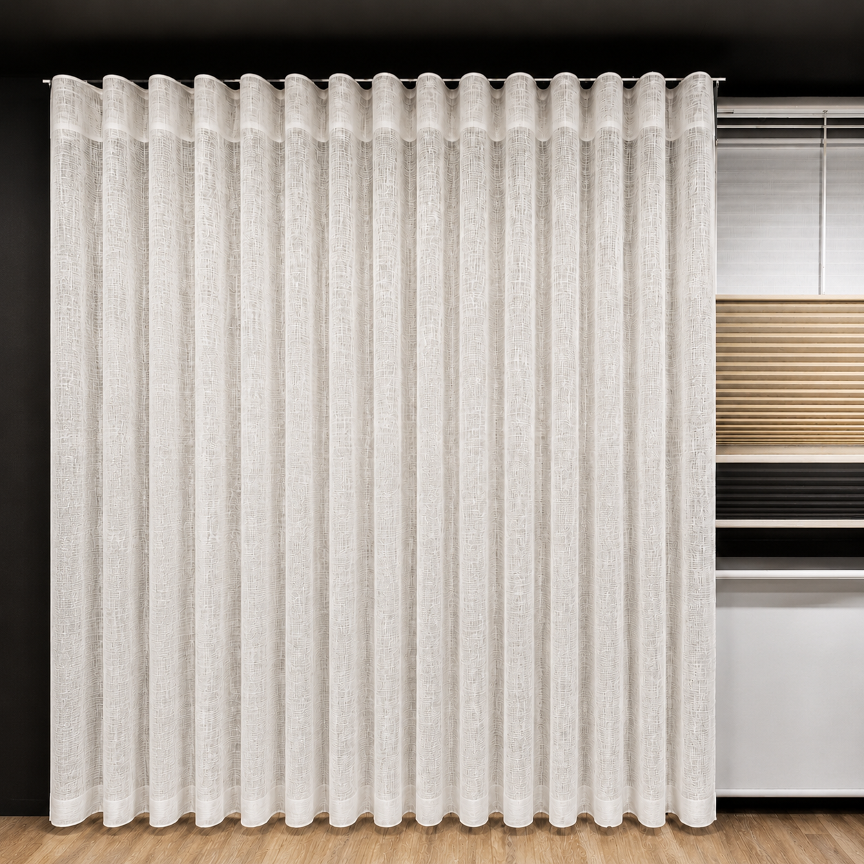 Rideau voilage Ripplefold sur mesure – Junction Marble