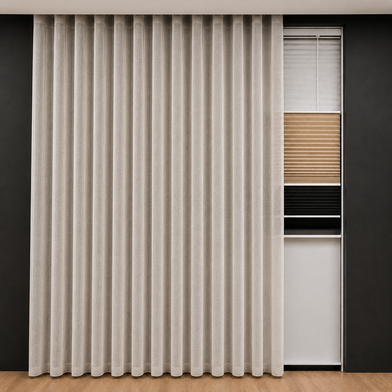 Rideau voilage Ripplefold sur mesure - Laplante