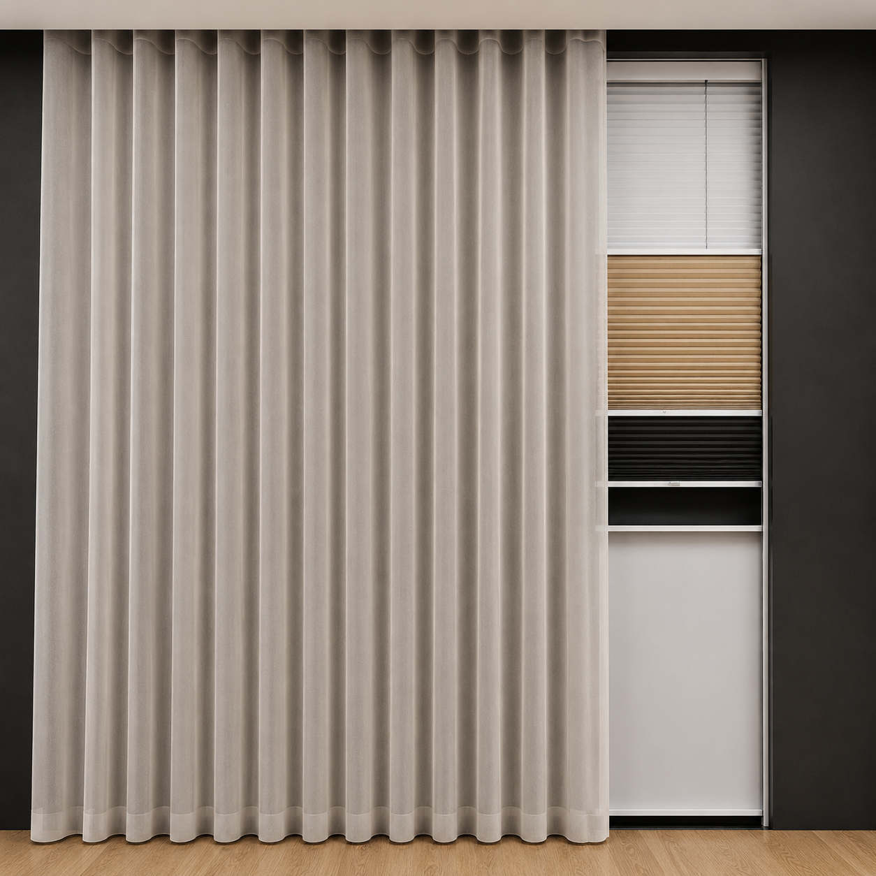 Rideau voilage Ripplefold sur mesure – Dallas Marble
