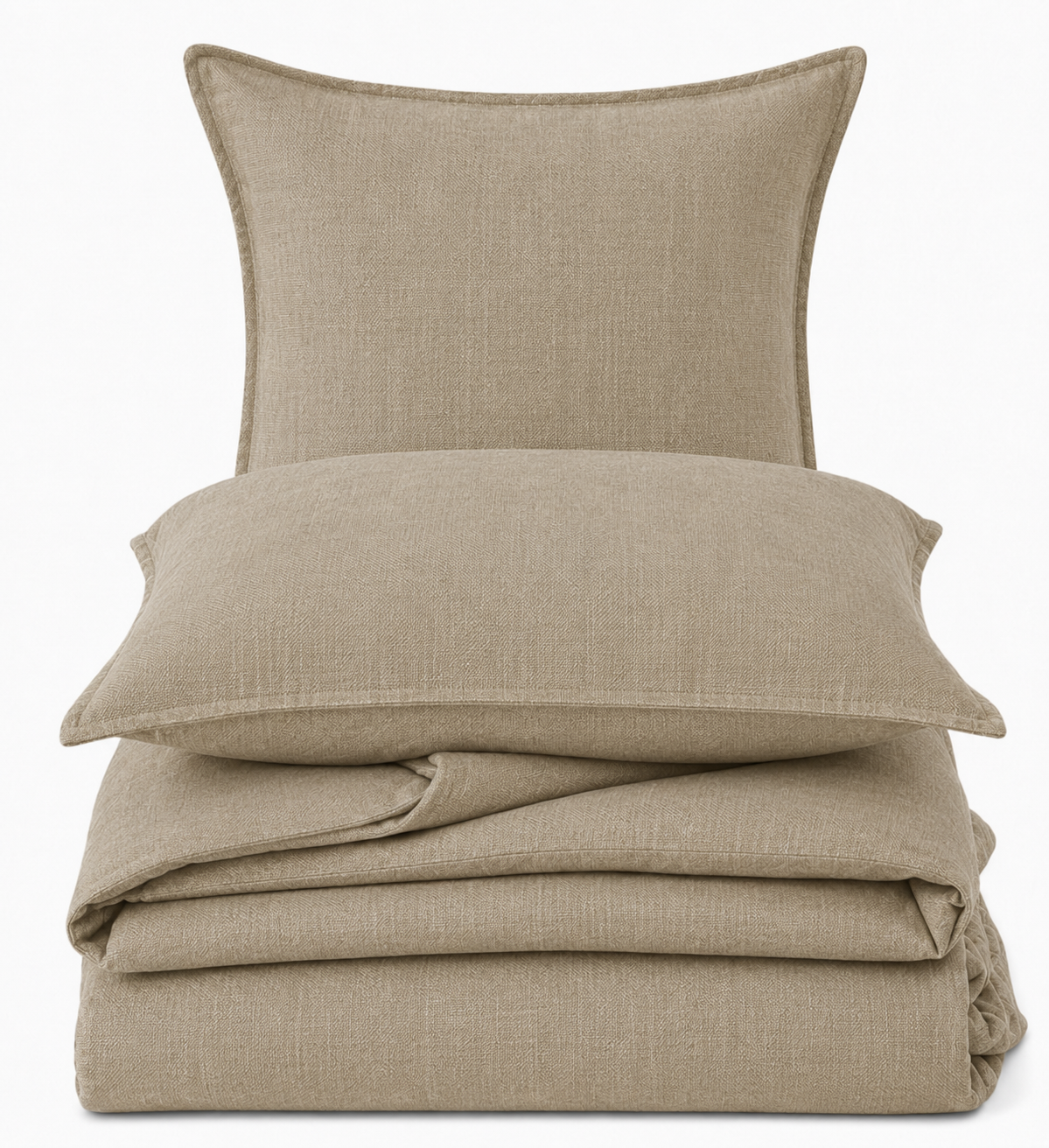 Housse de couette Basic Beige - Chéné Sasseville