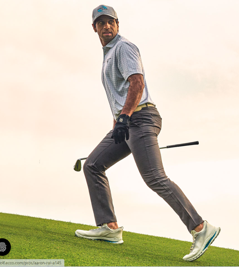 Shot of Ecco C5 Golf Shoe on Aaron Raj