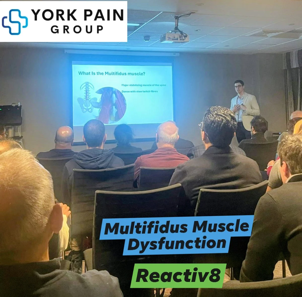 Dr Soar teaching on novel treatments for low back pain at the 2026 Leicester Masterclass on Interventional Pain Management.

Covering the evidenced based approach to treating multifidus muscle dysfunction with restorative neurostimulation.

York Pain
