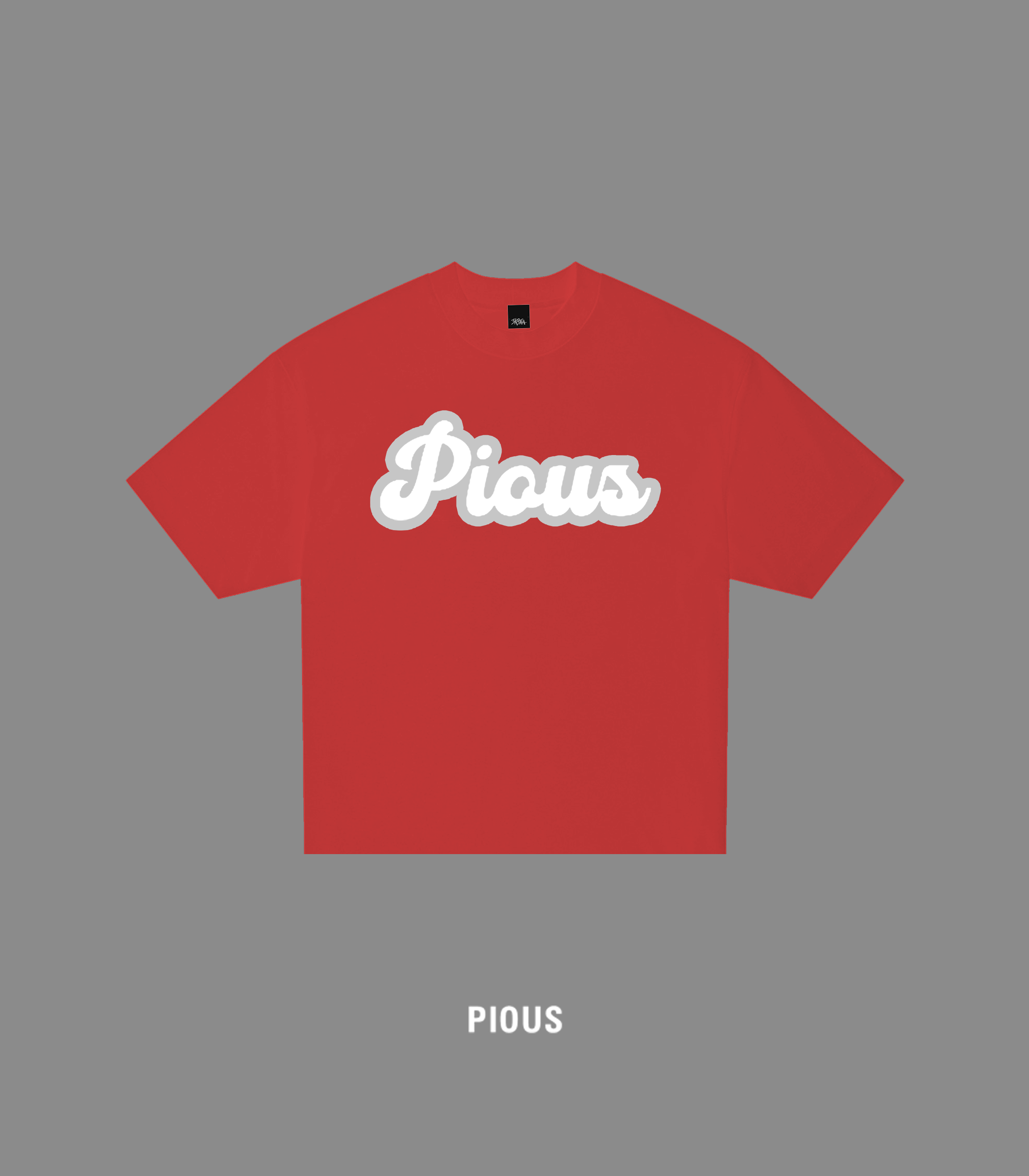 PIOUS RUG FONT TEE RED - WHITELIGHTGREY.png