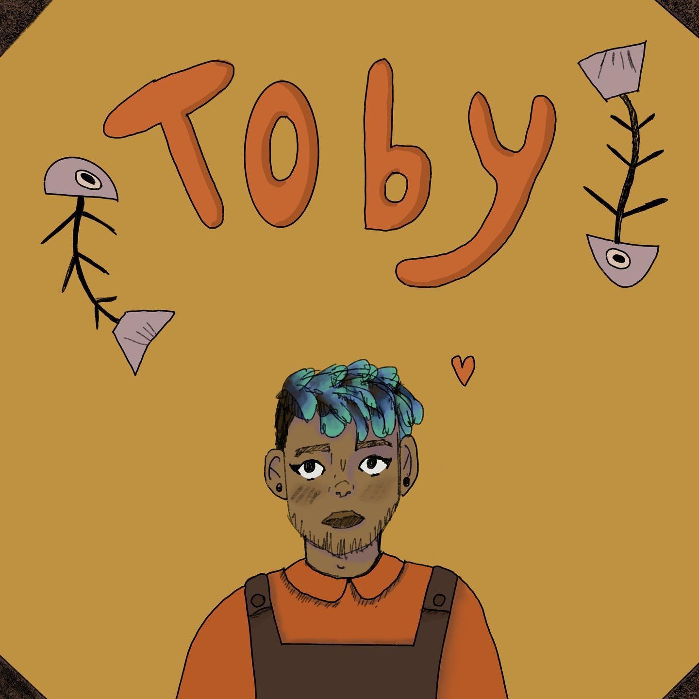 🚨NEW OC🚨 everyone meet Toby! He is a fisherman (so i have an excuse to draw more fishies) and they like to play mermaids in their spare time but dont tell them i told you that🫣 anyways created him bc i was bored but you shall be seeing more of him