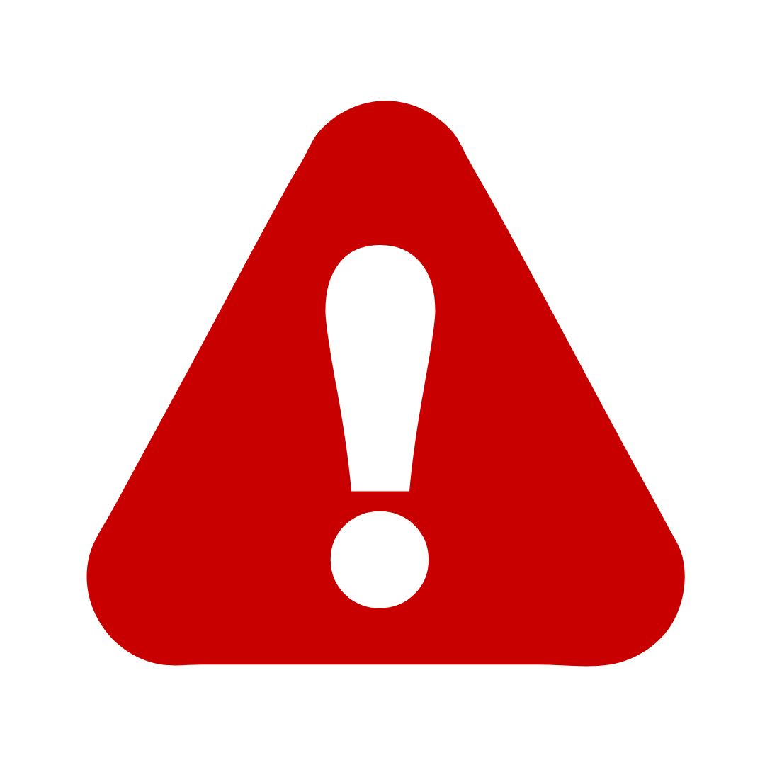 Warning icon representing lack of proper assessment before treatment