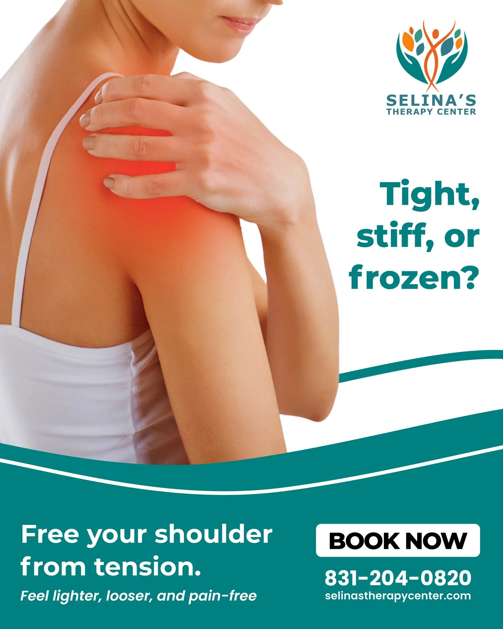 Tight, stiff, or frozen shoulders can make even simple movements painful.
Our therapeutic massage helps release deep-seated tension, improve circulation, and restore your range of motion so you can move freely again. 💆‍♀️✨
📍 Selina’s The