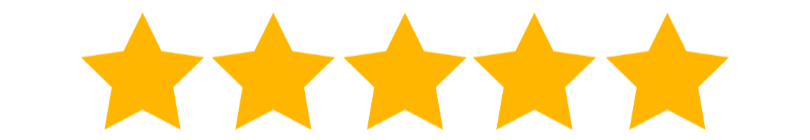 Five gold stars in a row.