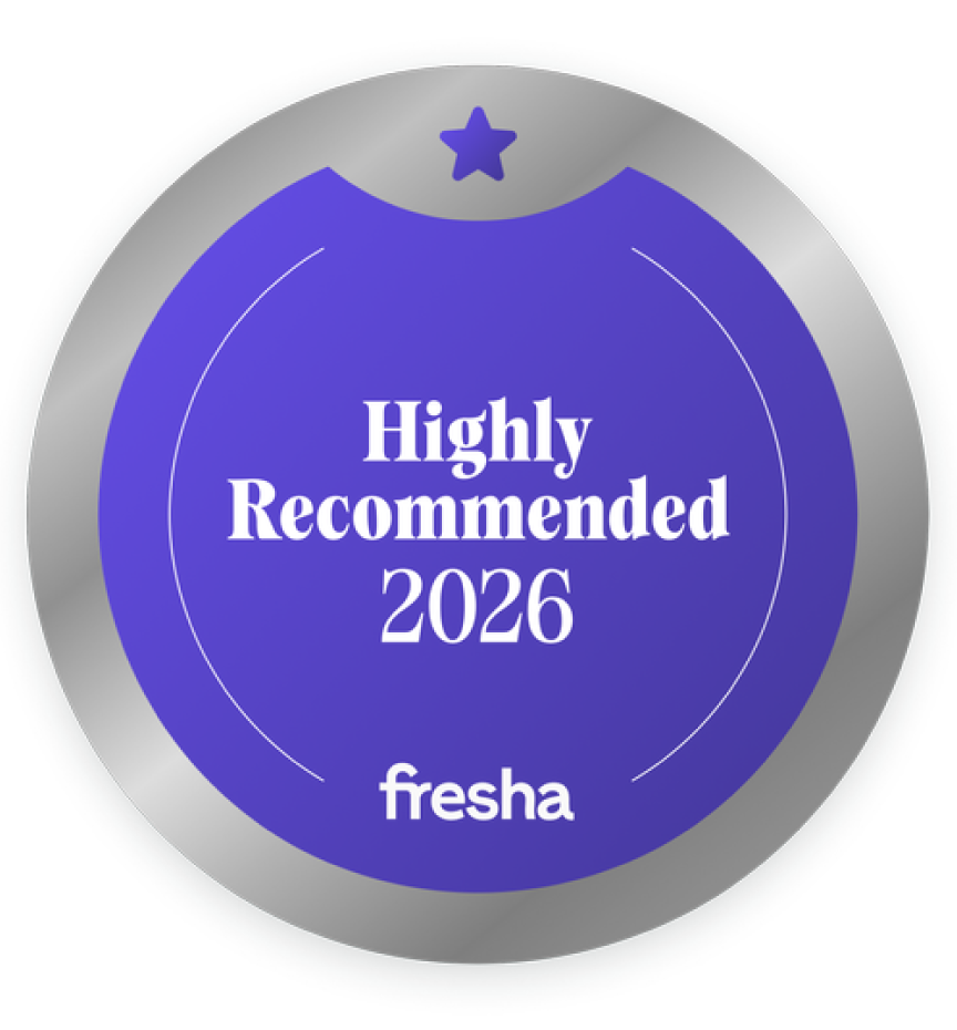 Fresha Highly Recommended 2026 award badge for Selina’s Therapy Center