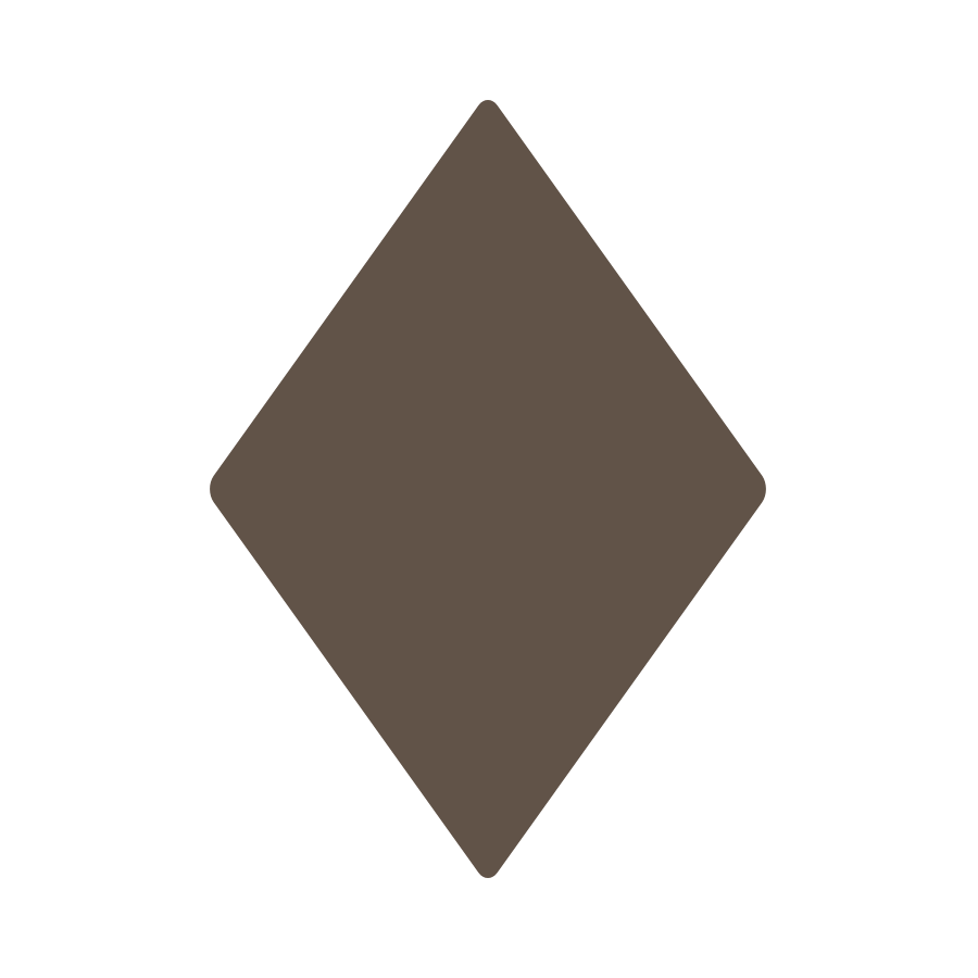 Black diamond-shaped hazard symbol with a brown background and a white inner border.