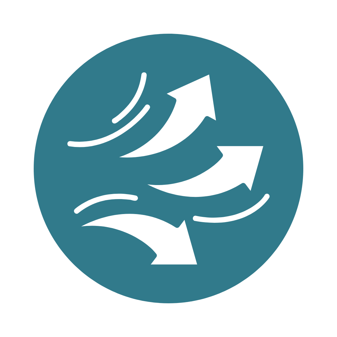 Icon representing improved blood circulation and healing