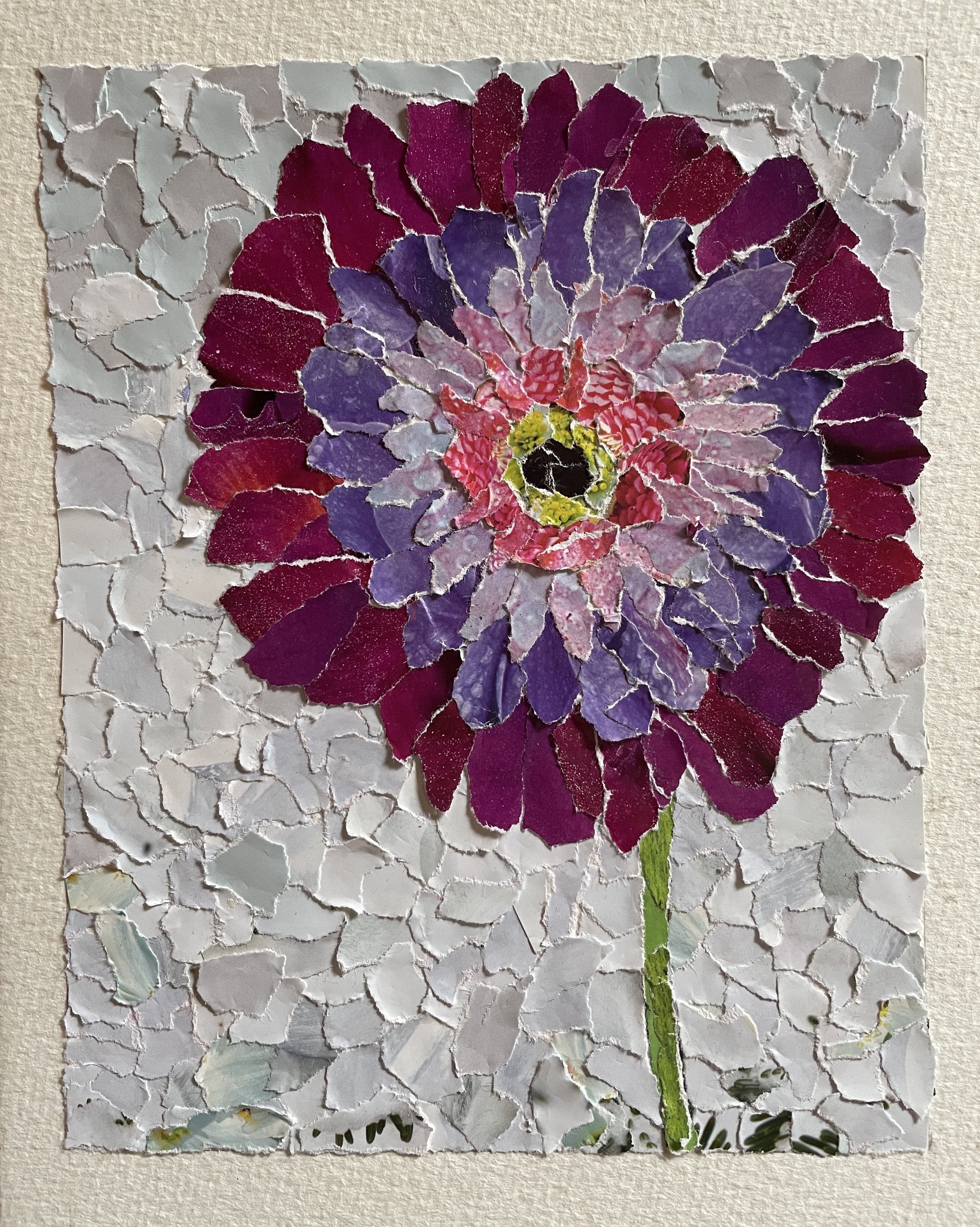 Gerbera Daisy
9" x 6.5"
June 2021
Magazine pieces on paper