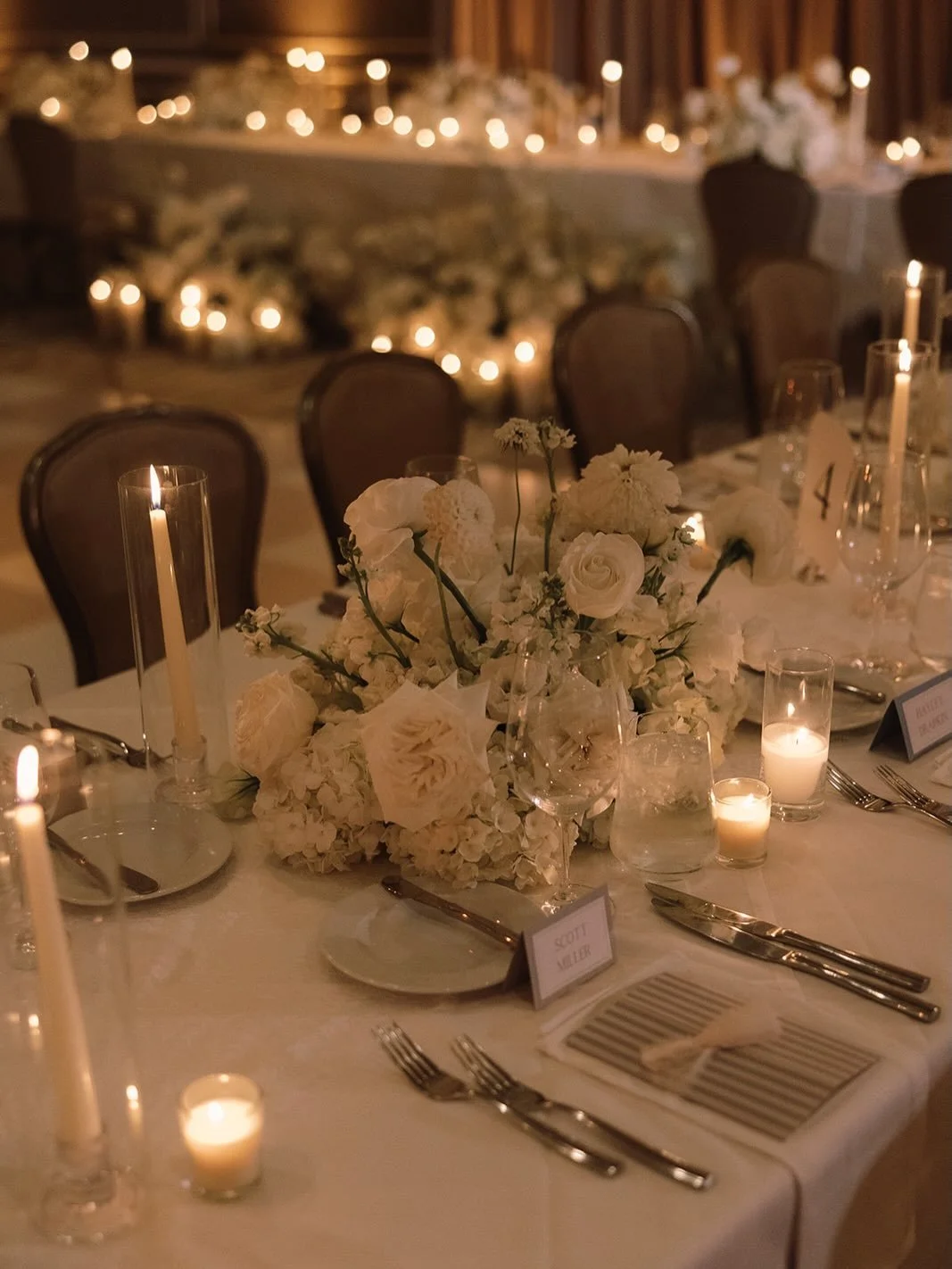 Candles lit, white florals dancing in the soft light, and every detail aligned just as we envisioned. The calm before the celebration and one of my favorite moments as a planner. 

Your vision deserves this kind of magic. Reach out to begin.

Planner