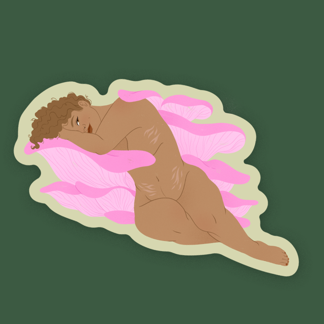 Sticker Mushroom Ladies Pink Oyster.png