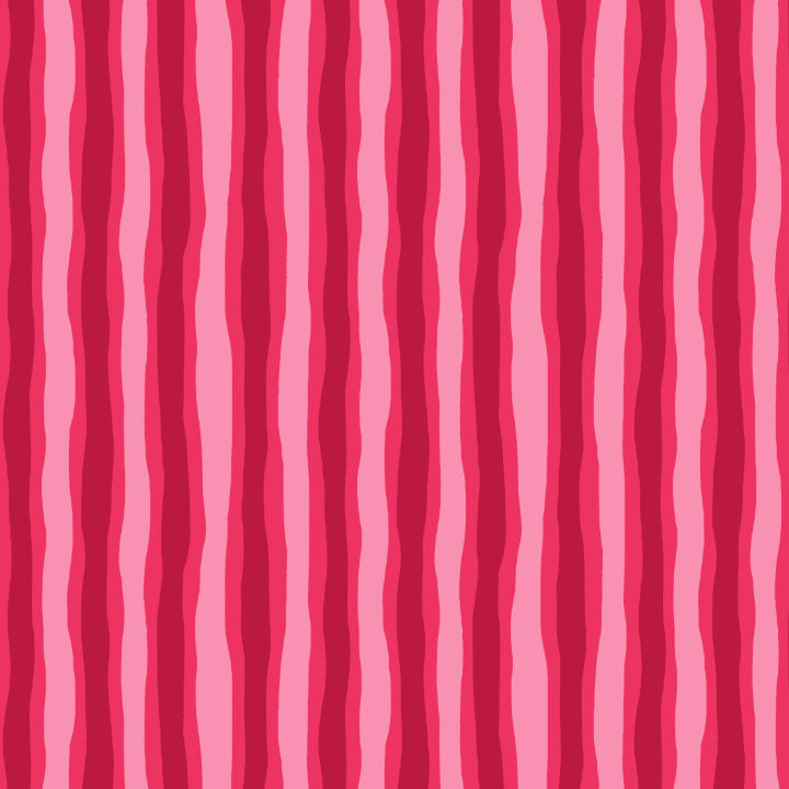 Pattern of wavy vertical stripes in shades of pink and red.