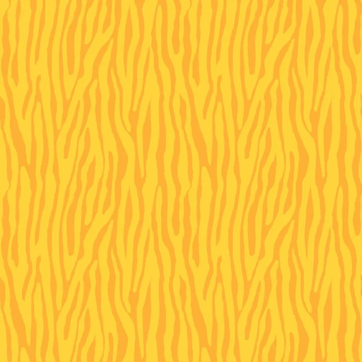Hand-drawn shades of yellows and golds zebra stripe pattern with an organic, painterly texture for modern fabric and surface design.