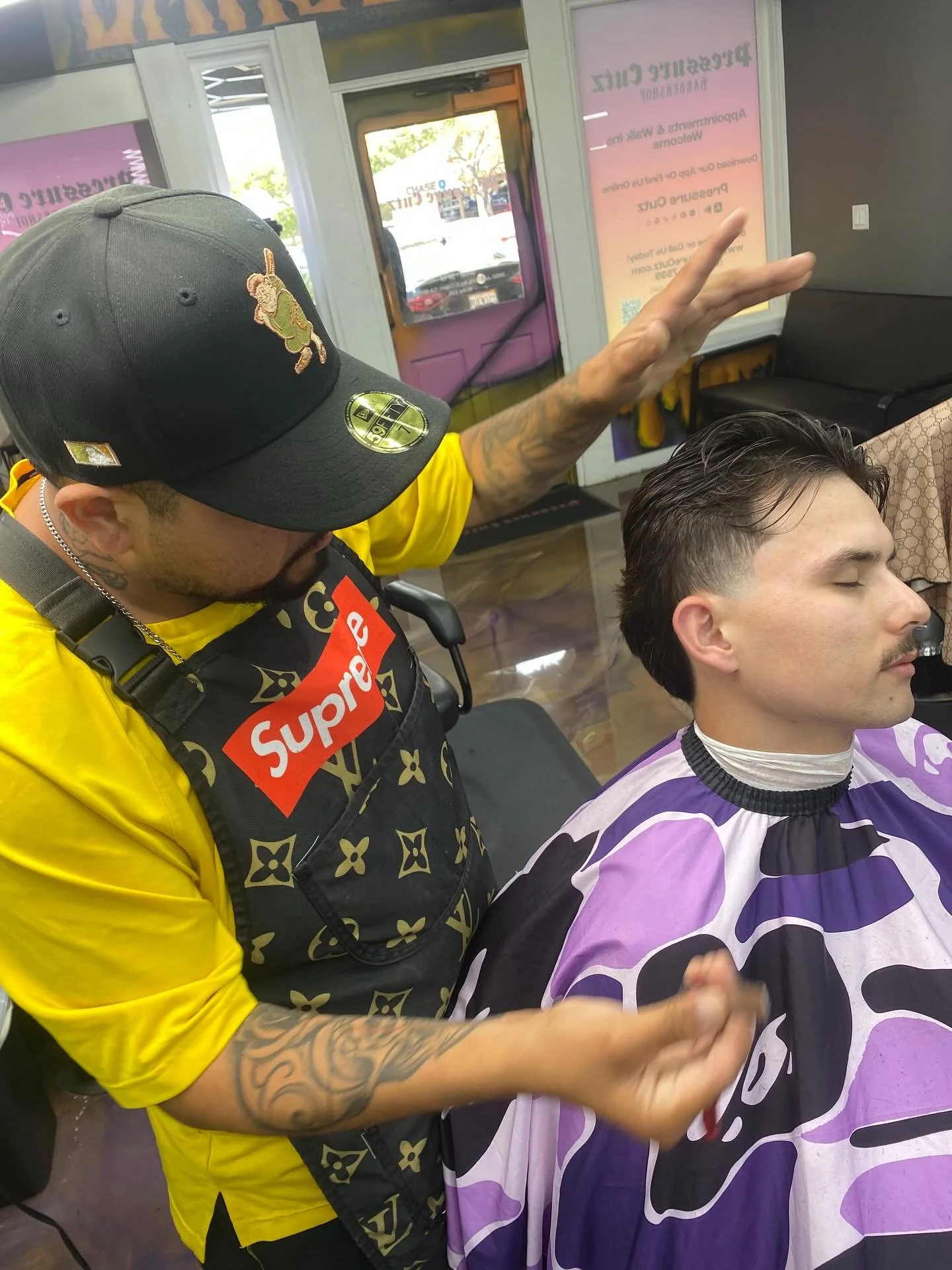 Thanks to @fitted.chango for the hat and if you need a haircut I got some spots left for tomorrow after 12 pm If you need a barber in rancho San Diego let me know #sandiegobarber #ranchosandiego #jamulcasino #sycuancasino #skintapper #haircut #slickb