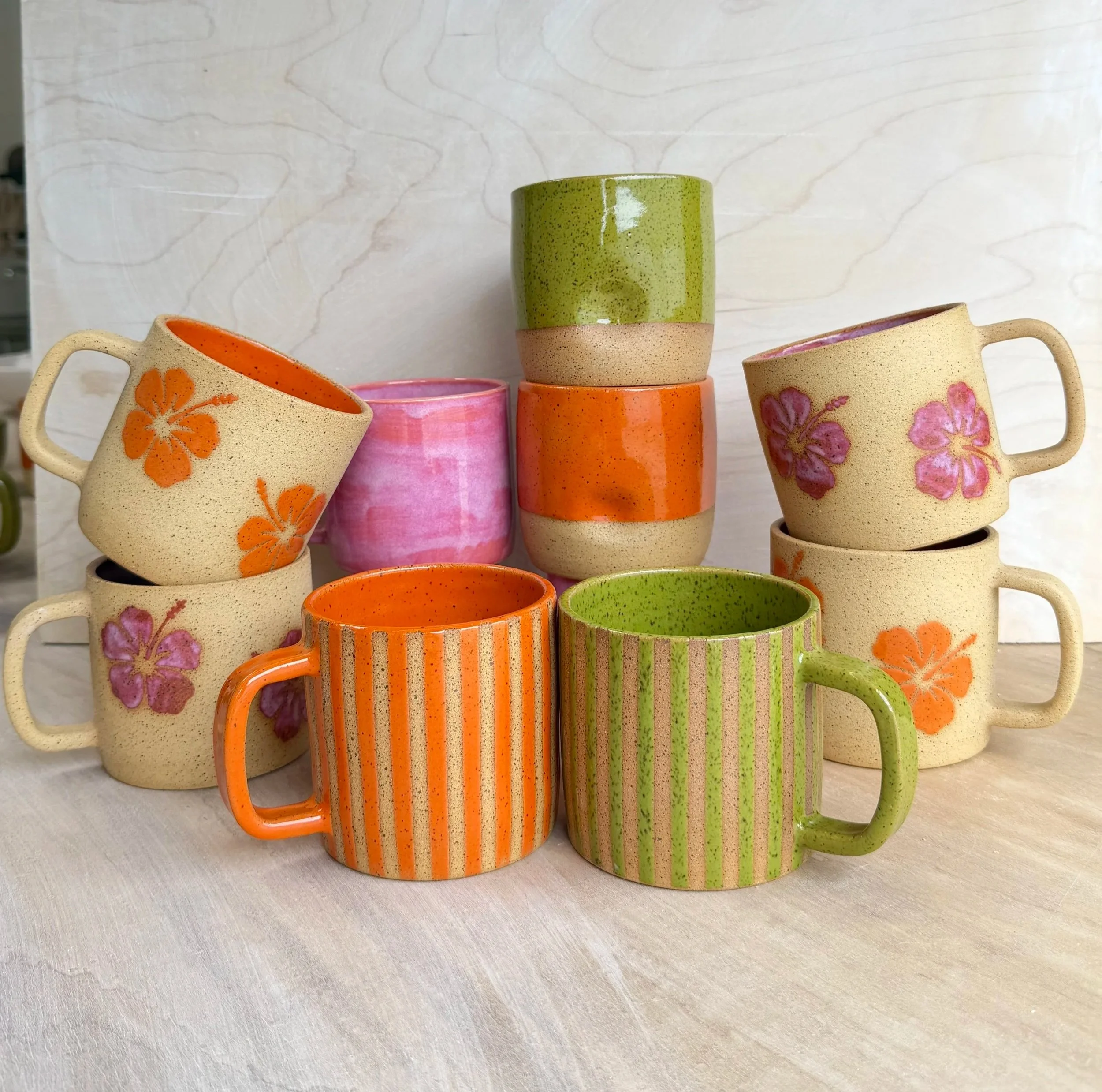 striped mug