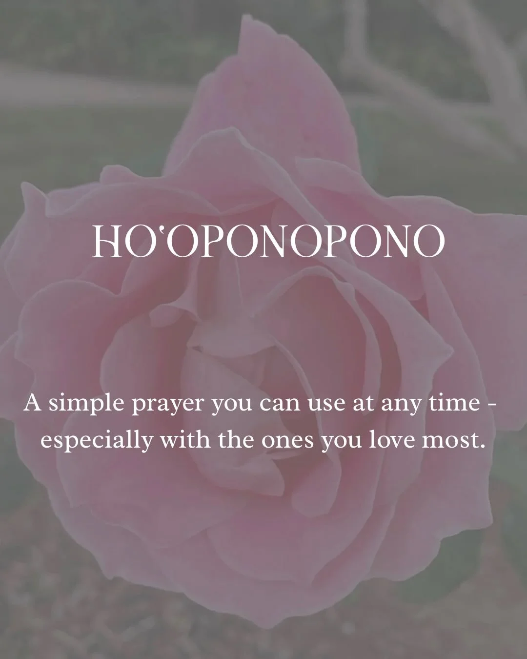 One of my favorite prayers to use, always, and especially during this season🌸 

💚❤️

#hooponoponoprayer #familydynamics #thepriestesspath #bethelight