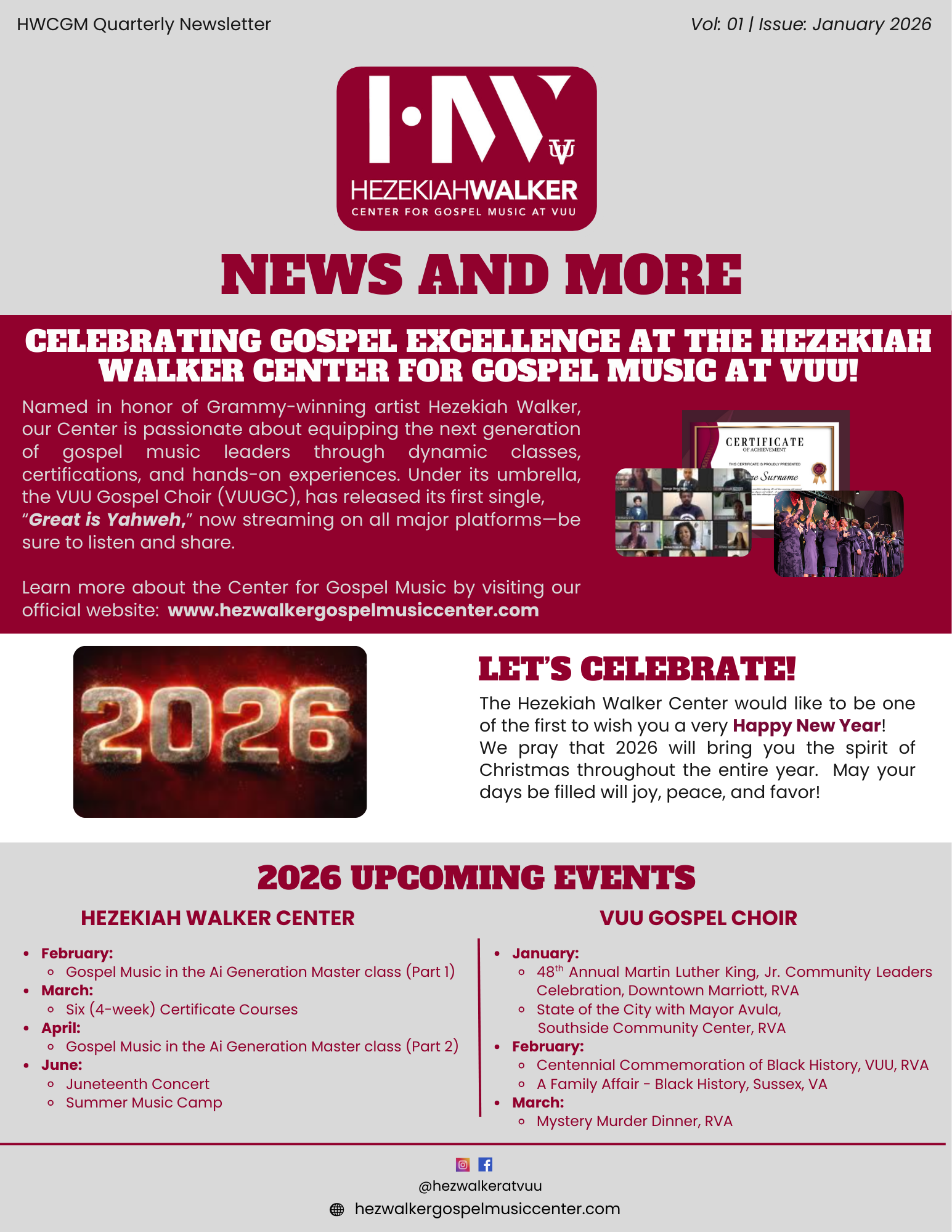 2026 Newsletter Vol. 1