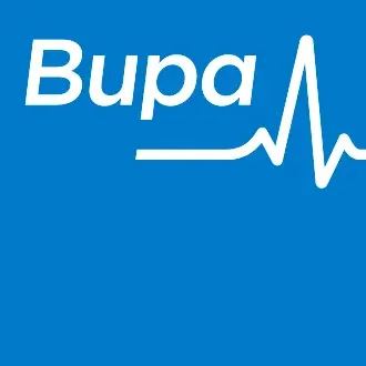 Bupa logo blue and white