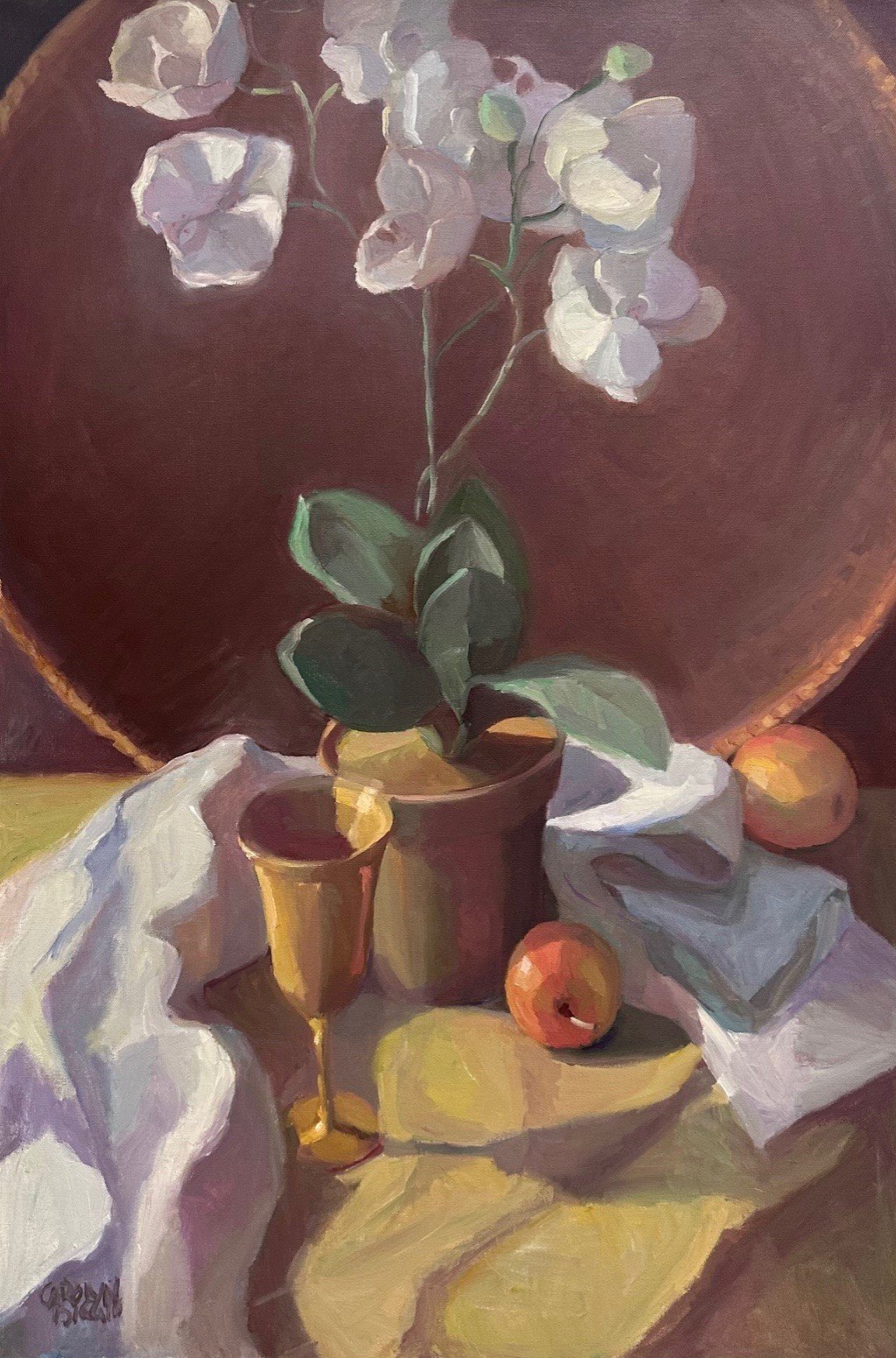 "Brass and Orchids" (24" x 36") $1,800