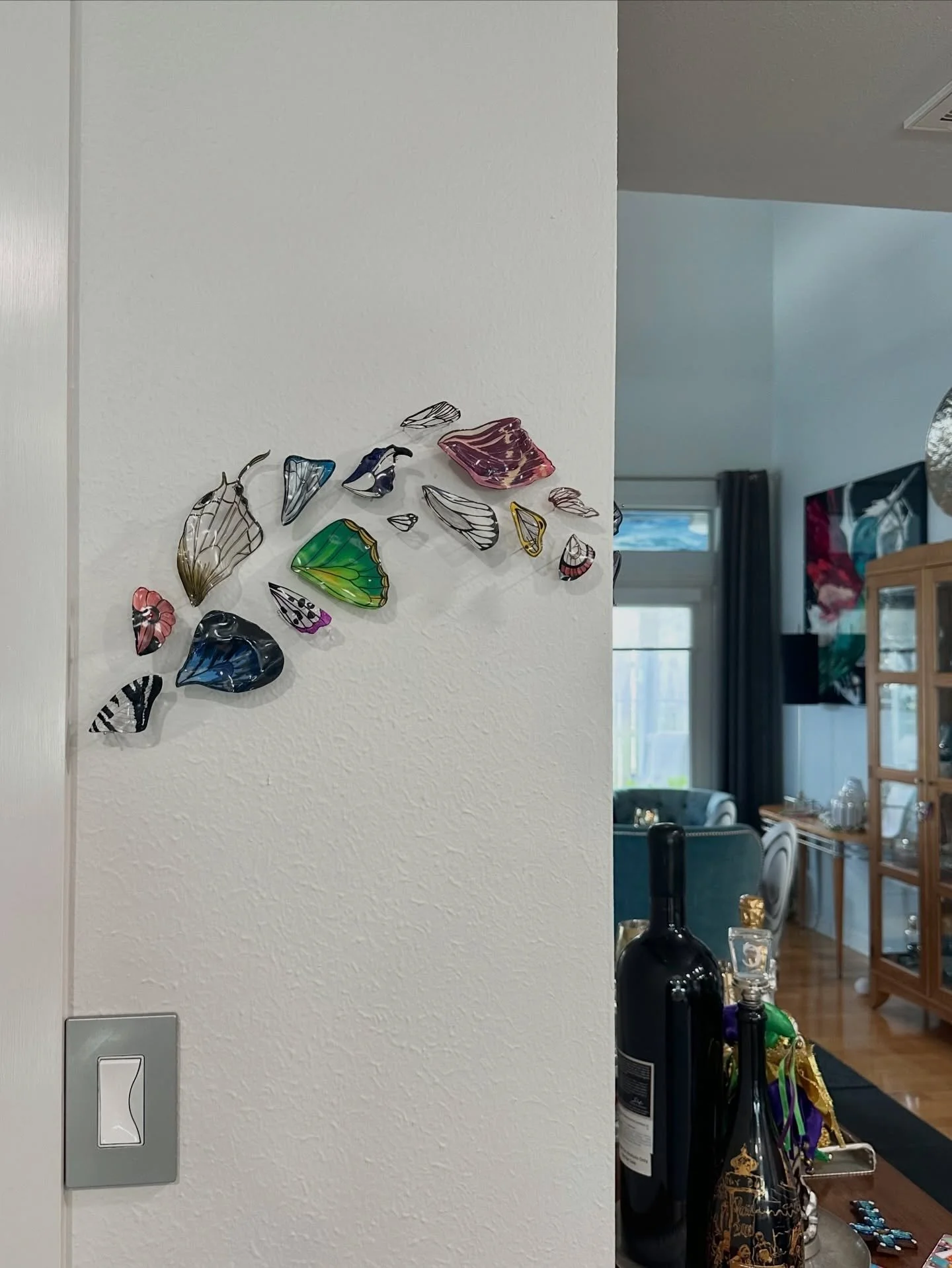 A little sneak peek from today&rsquo;s butterfly wing installation! 👀🦋