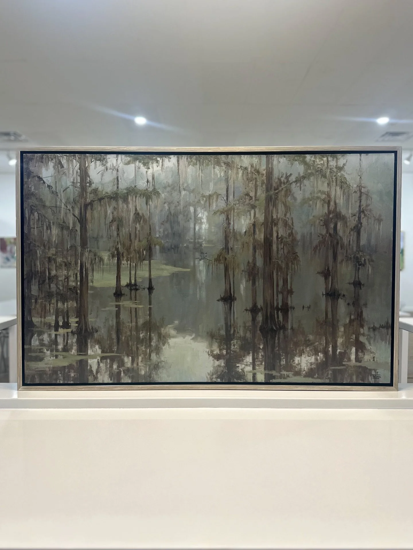 We always forget to post about our SOLD pieces 🫢 BUT we were so excited to sell and reframe this special piece by @timbreauxfineart 👏🏼 Check out our website to see other pieces by this artist! 
.
.
. 
#waddellsgallery #artgallery #customframing